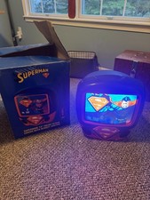 RETRO Superman 13' Color TV/DVD Set With remote WORKING picture