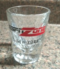 VINTAGE & RARE ESPN ZONE NEW YORK SHOT GLASS Large Heavy Disney Times Square picture