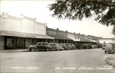 De Funiak Springs FL Street Scene c1940s-50s Real Photo Vintage Postcard bhn picture