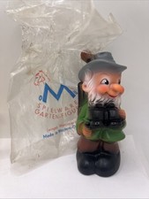 Vtg West Germany 5” Garden Gnome #6004 Hunter W/ Rifle And Binoculars Rubber picture
