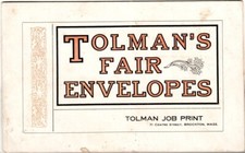 Antique Illustrated Tolman's Fair Envelopes Catalog, advertising, Early 1900's picture