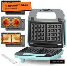 3 in 1 Mini Waffle Maker with Removable Plates, Mini Pancake Maker, Grilled Chee picture