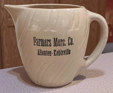 Old FARMERS MERC Stoneware Pottery Allenton Kohlsville Wisconsin General Store picture