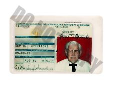 1979 Colonel Sanders Kentucky Driver License Kentucky Fried Chicken 8x10 Photo picture