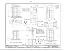 Northampton PA Single Brethren's House Window Details 1940s Historic Survey picture