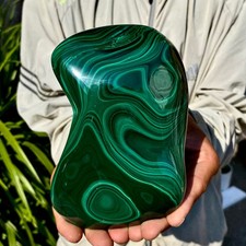 3.3LB Natural Polished Malachite Mineral freeform specimen Reiki Stone picture