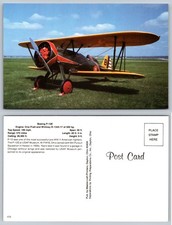 Boeing P12E Biplane Aviation Museum Postcard picture