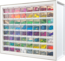 IRIS USA Bead Organizer Storage Bin Drawer Cabinet 64-Drawer Plastic Organizati picture