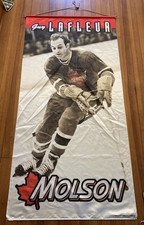 MOLSON CANADIAN GUY LAFLEUR HALL OF FAME banner ADVERTISING BEER SIGN RARE 2000 picture