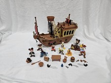 Disney Parks Mickey Pirates of the Caribbean Pirate Ship Figures Accessories Set picture