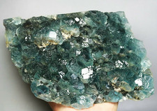 5.33lb Natural Ladder Green & Blue Fluorite Quartz Crystal Mineral Specimen picture