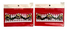 Ashland Tiny Treasures Christmas Miniature Picket Fence Wreath Garland Decor picture