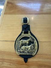 VTG Pony Horse Brass Decor Medallion Martingale Harness Strap New Forest picture