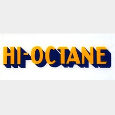 Richfield Hi-Octane Flat Ad Glass (AG422) - SEE DESCRIPTION picture