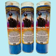 3x Set- Contra la Ley Veladora Preparada, Against the Law Fixed Candles. picture