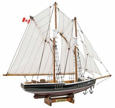 Bluenose Schooner Wooden Ship Model 1:110 Basswood Sailboat Replica 17in picture
