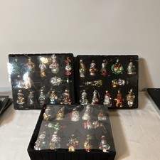 Thomas Pacconi Classics 2002 Collection Glass Christmas Ornaments w/ Wood Box picture