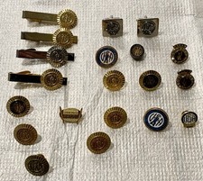 Vintage 19pc United Steelworkers Union Pin Cufflinks Tie Clip Lot USWA SWOC SOAR picture