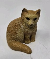 Hand Painted Pewter Cat Figurine 