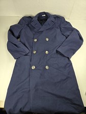 Vtg Authentic 1940s Air Force Overcoat Pea Coat  Blue 100% Wool 35R Military War picture