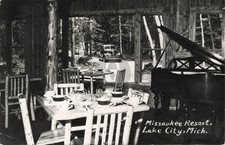 Missaukee Resort, Lake City MI Michigan 1952 RPPC Photo Postcard COPY picture