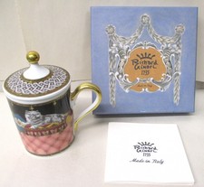RICHARD GINORI 1735 TOTEM SCATOLA CAT  CUP & LID WITH BOX & COA picture