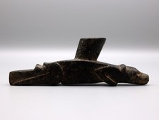 Carved Steatite Wolf Pipe picture
