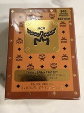 MCM Travel Spray Trio Set Womens 3x10ml Brown New Fragrance Gift Set picture