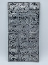 Vintage Wilton Armetale Animal Alphabet Pewter Plaque picture