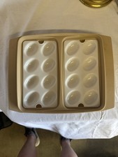 Vintage Tupperware 723-3 Deviled Egg Keeper Carrier Tray 16 Egg Inserts Lid picture