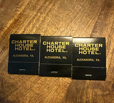 Vintage Charter House Hotel Matchbooks Lot of 3 Alexandria VA Collectible picture