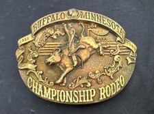 Vintage Buffalo Minnesota Championship Rodeo 747/1500 Ltd Edt Trophy Belt Buckle picture