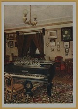 1953 Tchaikovsky House Museum Grand Piano Klin USSR Interior Postcard picture