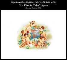 Antique Cuban Cigar Label -Bofetón- of M.Valle & Co. 1890s. Havana Collectibles picture