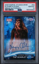2025 Topps Marvel Studios Chrome Sapphire Elizabeth Olsen Auto PSA 10 picture