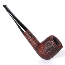 Rustic Briar Tobacco Pipe Handmade Wooden Carved Smoking Pipe 9mm Tapered Stem picture