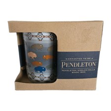 Pendleton Woolen Mills 18oz. Prairie Rush Hour (Grey) Coffee Mug, NEW picture