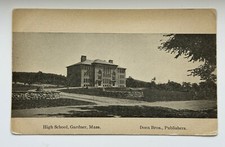 Gardner High School Gardner Massachusetts Postcard c1905 UDB B/W picture