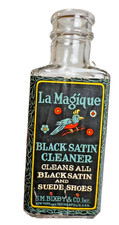 Antique La Magique Shoe Cleaner Bottle Bixby Bird Label New York & Indianapolis picture