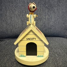 Vintage 1969 Schmid Snoopy Astronaut Music Box Fly Me To the Moon Doghouse WORKS picture