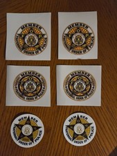  6 Pc - F.O.P - POLICE Supporter Lot - UV Vinyl Decals  picture