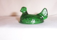 Mosser Mini Hen Emerald Green top olny Chick On Nest Salt Marked 