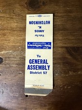 H1690 Political Pennsylvania House of Representatives Vintage Matchbook Cover picture