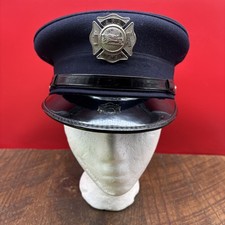 Vintage Sea Cliff New York Fire Department Uniform Hat Cap Navy Blue Size 6 3/4 picture