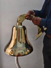 Big Brass Door Bell Wall Hanging Mount bell Nautical Brass Ship Loud Sound gift picture