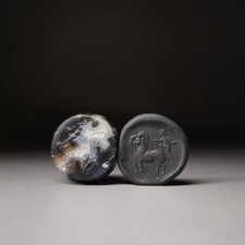 VERY BEAUTIFUL AND IMPORTANT ROMAN ENGRAVED GEM INTAGLIO STAMP DEPICTING A MAN. picture