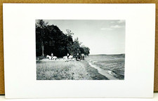 Vintage 1950s RPPC Horseback Riders on Lake Shore Beach L.L. Cook Kodak Photo picture