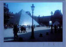 The Famous Louvre Pyramid in Paris France Vintage Postcard TPQ32 picture