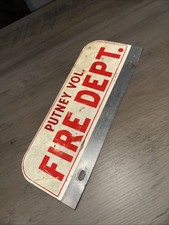 Vintage  Putney Volunteer FIRE DEPT. License Plate Topper Putney Vermont picture