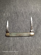 D.  Vintage Graef & Schmidt Pocket Knife Made In Germany 2 Blade Mother of Pearl picture